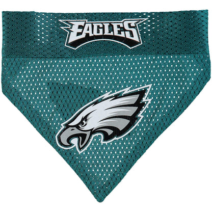 Pets First NFL DOG BANDANA - PHILADELPHIA EAGLES REVERSIBLE PET BANDANA. 2 Sided Sports Bandana with a PREMIUM Embroidery TEAM LOGO, Small/Medium. - 2 Sizes & 32 NFL Teams available, PHL-3217-S-M