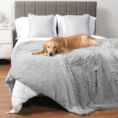 PetAmi Waterproof Dog Blanket for Couch Protector Pet Throw, 40x60 Taupe