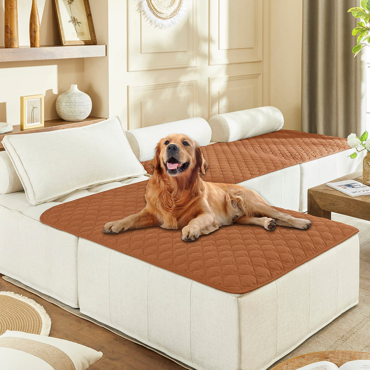 gogobunny Waterproof Pet Blanket for Bed, Washable Couch Cover for Dog Cat
