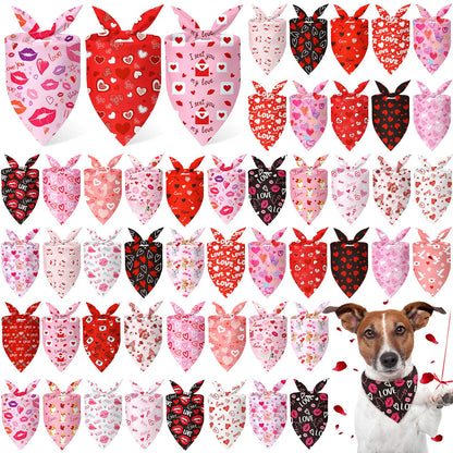 Abbylike 50 Pcs Halloween Dog Bandanas Bulk, Pumpkin Ghost Bat Skull