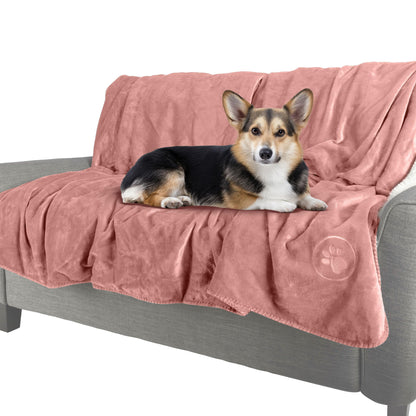 PETMAKER Waterproof Reversible Dog Blanket, Gray, 60” x 70”