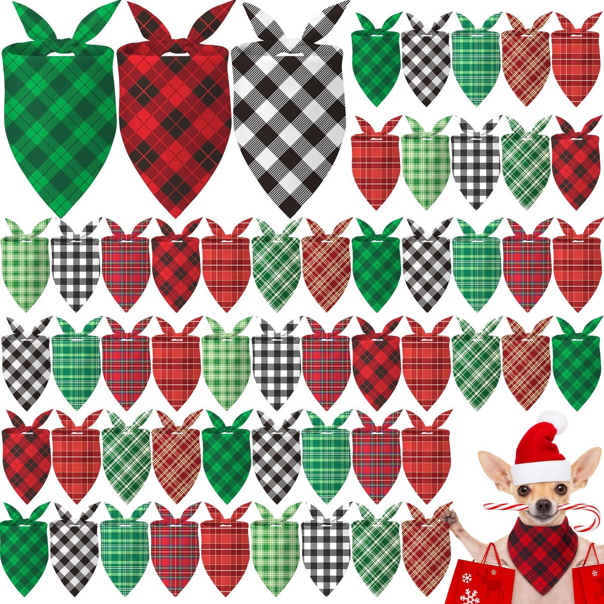 Weewooday 50 Pcs Fall Dog Bandanas Bulk for Autumn Pet Soft Bibs Adjustable Squirrel Fox Hedgehog Kerchief Bandana for Small Medium Large Grooming Accessories (Fall Animals, 25.6 x 17.7 x 17.7 Inch)