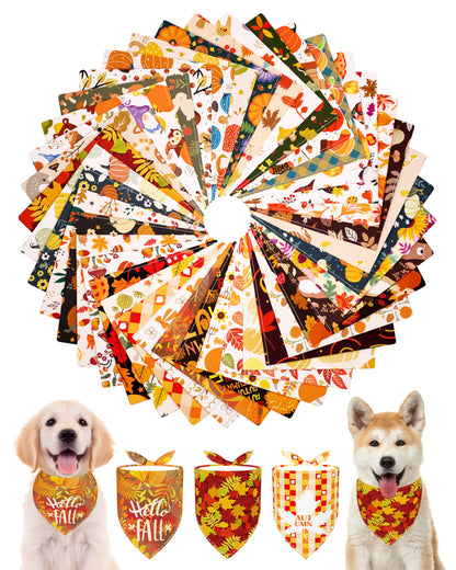PET SHOW 50 Pack Boy Dog Bandanas Bulk for Medium Dogs