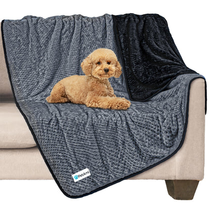 PetAmi Waterproof Dog Blanket, Leakproof Pet Throw, Twin 60x80 Taupe Beige