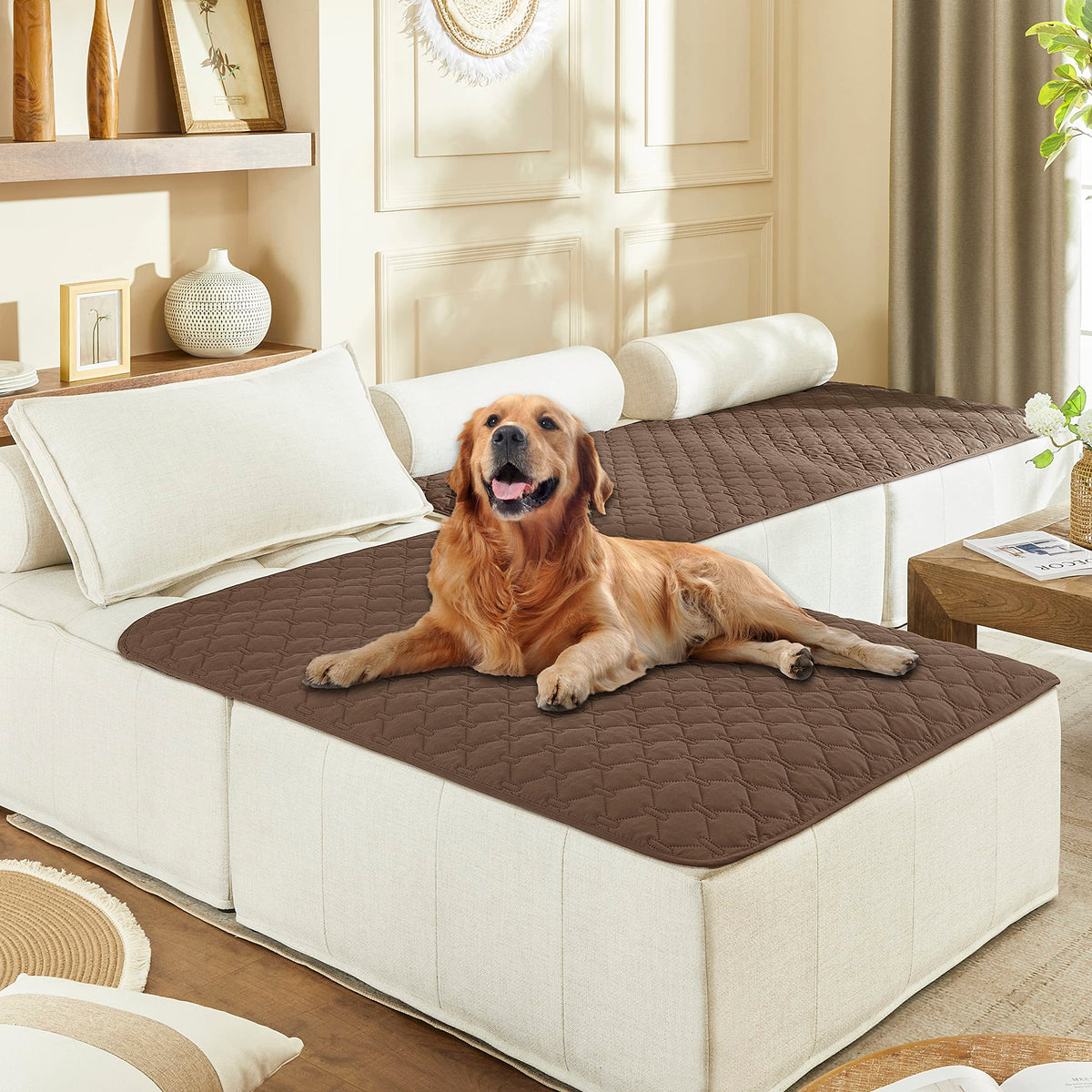 gogobunny Waterproof Pet Blanket for Bed, Washable Couch Cover for Dog Cat