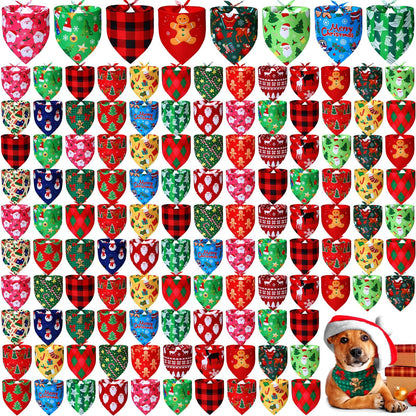 200 Pcs Fall Dog Bandanas Bulk for Small Medium Pet Dog Puppy