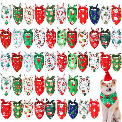 Abbylike 50 Pcs Halloween Dog Bandanas Bulk, Pumpkin Ghost Bat Skull