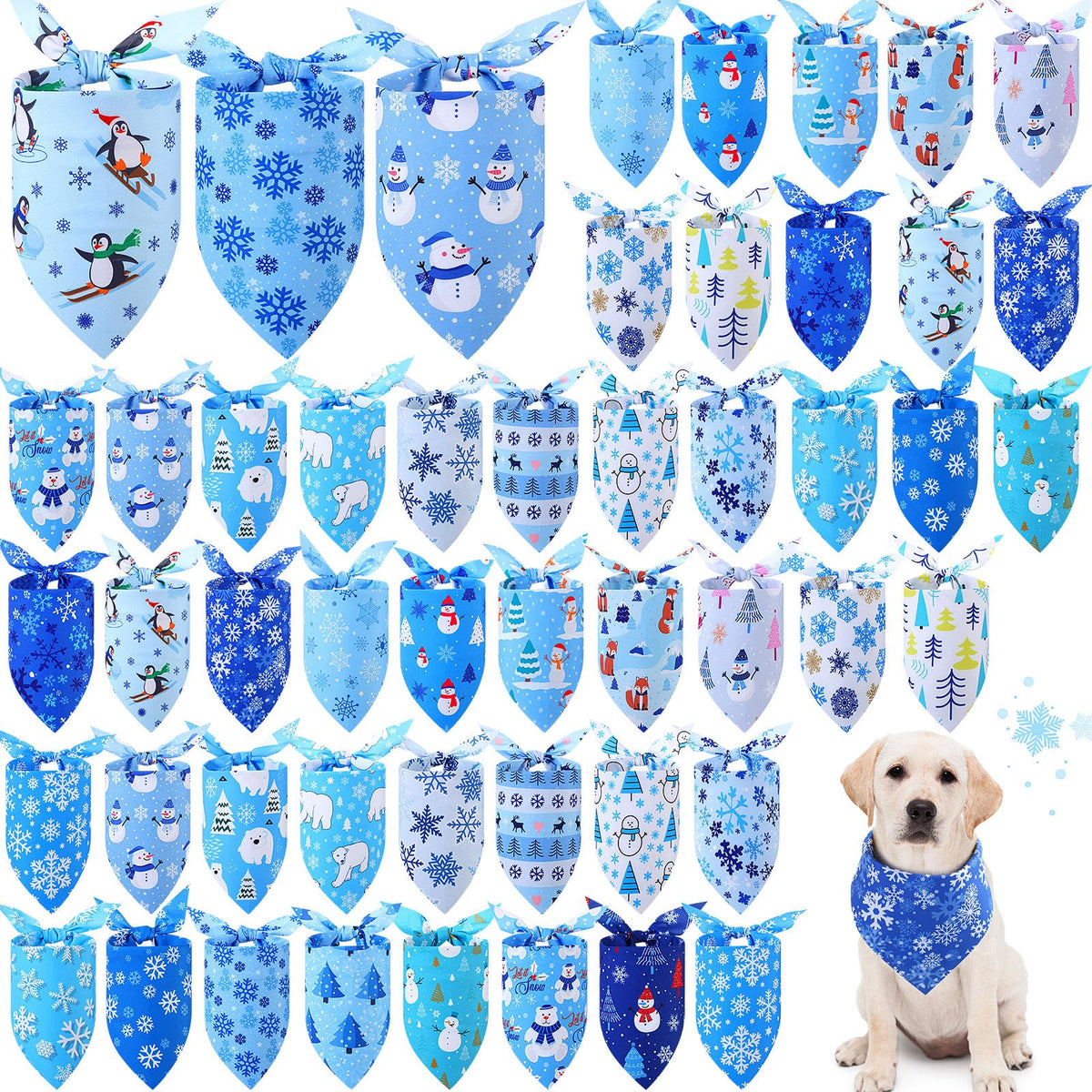 Abbylike 50 Pcs Halloween Dog Bandanas Bulk, Pumpkin Ghost Bat Skull
