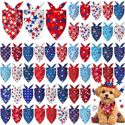 Abbylike 50 Pcs Halloween Dog Bandanas Bulk, Pumpkin Ghost Bat Skull