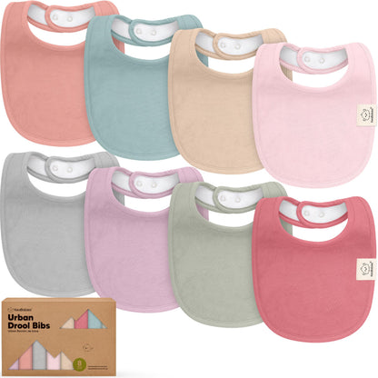 KeaBabies 8-Pack Organic Baby Bibs for Drooling and Teething (Pets & Paws)