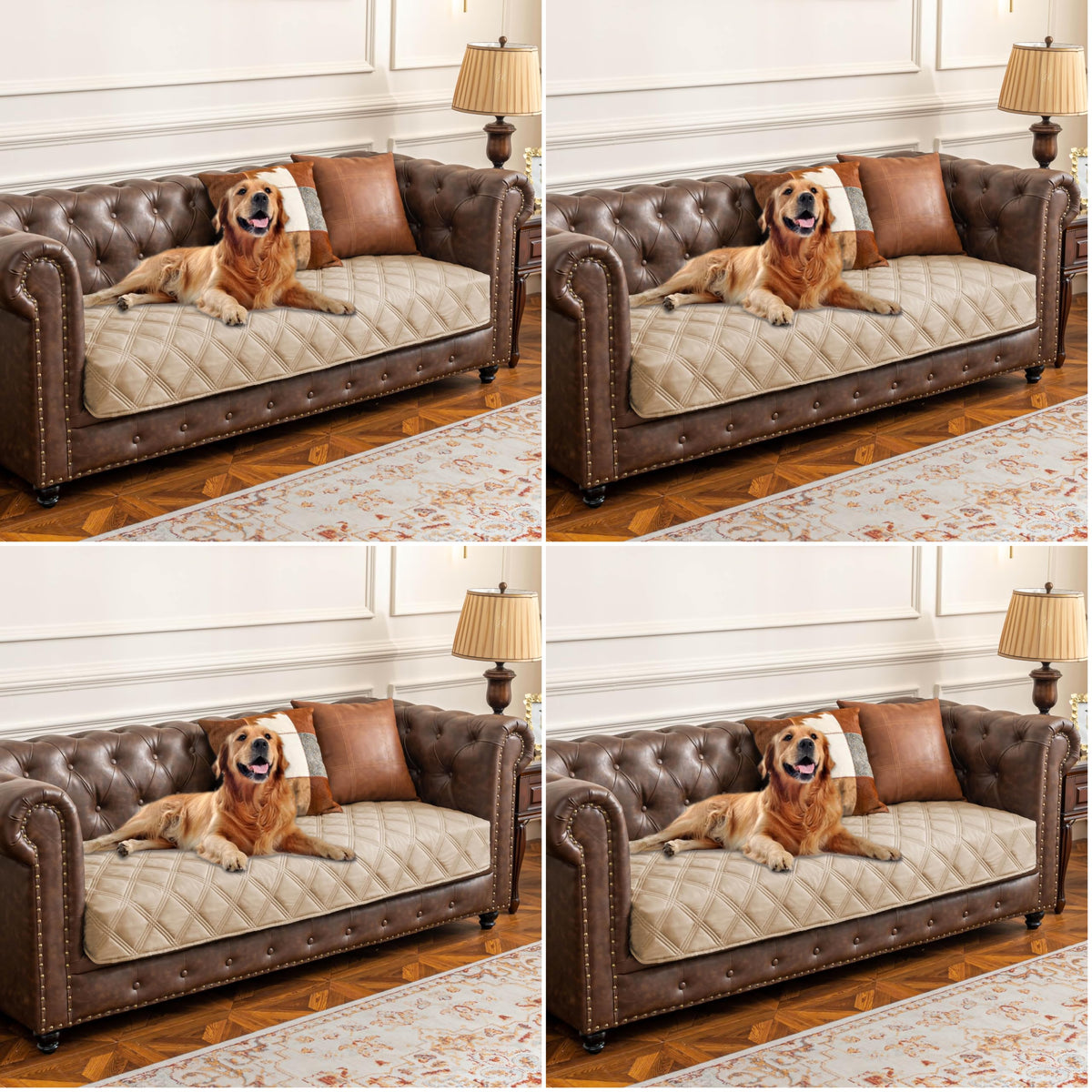 Ameritex Waterproof Dog Bed Cover Pet Blanket with Anti-Slip Back