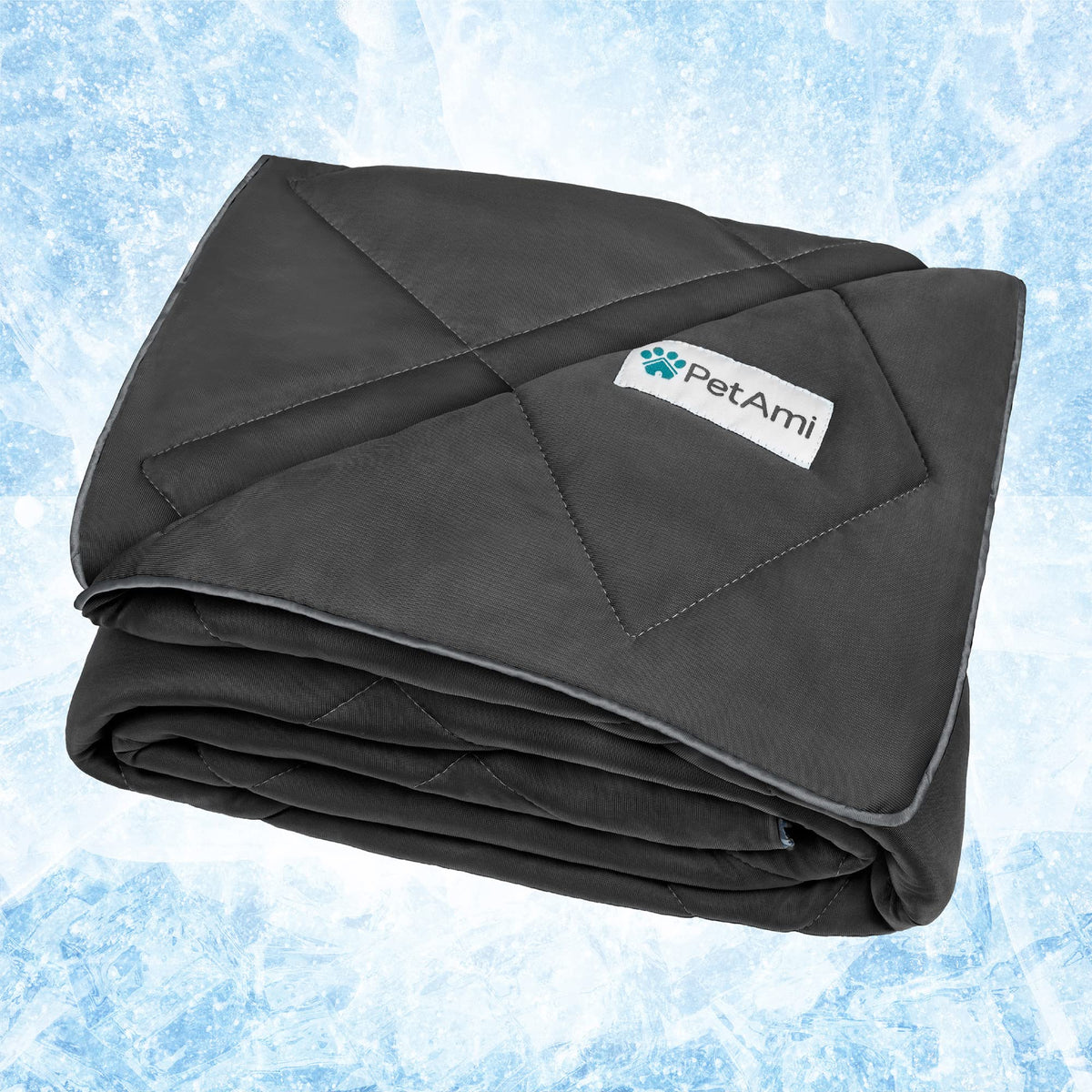 PetAmi Cooling Dog Blanket Lightweight Soft for Large Pet Cat, 40x60 Navy