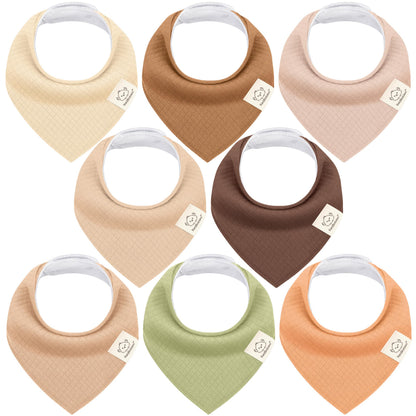 KeaBabies 8pk Organic Baby Bandana Bibs for Drooling Teething, Pets & Paws