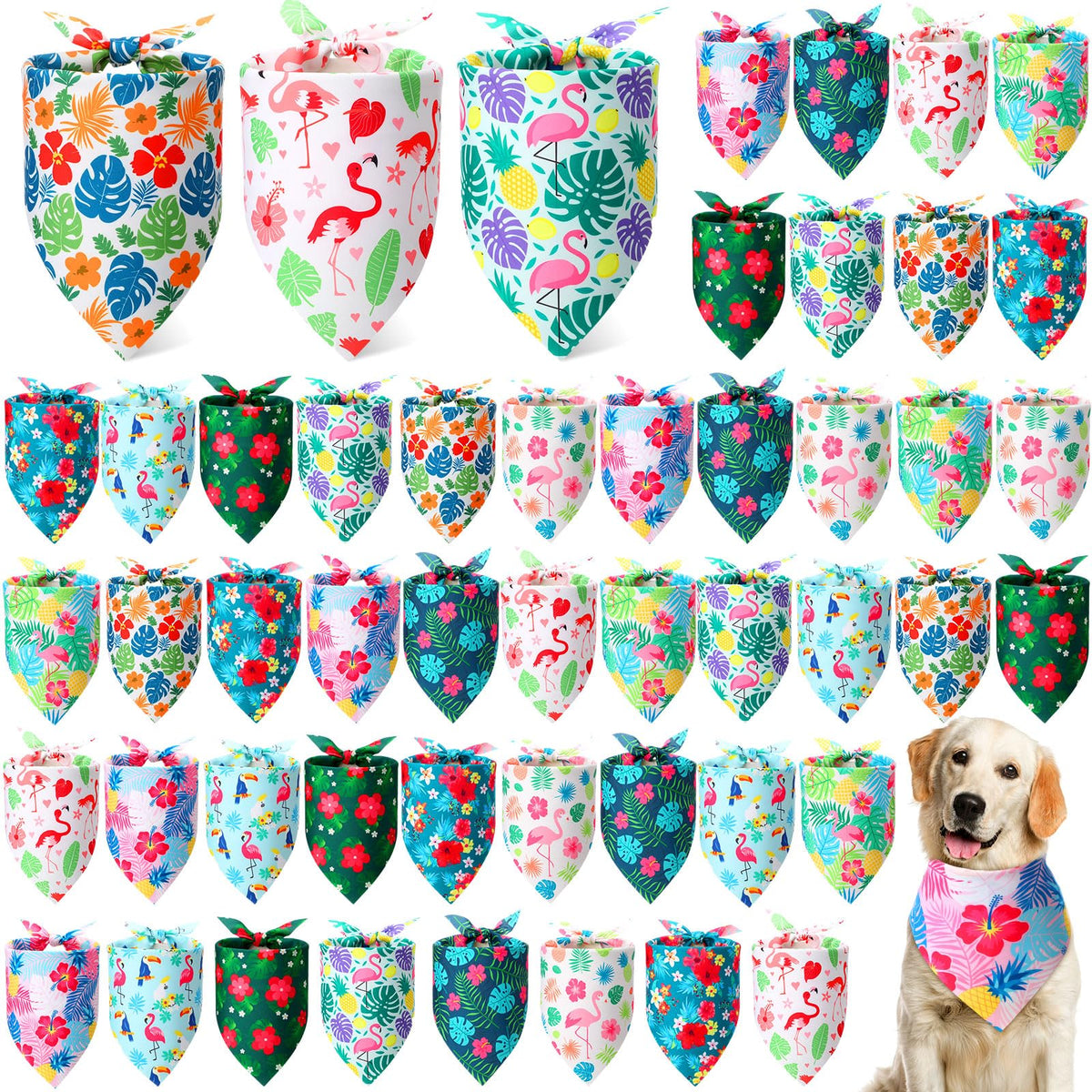 Weewooday 50 Pcs Fall Dog Bandanas Bulk for Autumn Pet Soft Bibs Adjustable Squirrel Fox Hedgehog Kerchief Bandana for Small Medium Large Grooming Accessories (Fall Animals, 25.6 x 17.7 x 17.7 Inch)