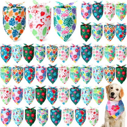 Weewooday 50 Pcs Fall Dog Bandanas Bulk for Autumn Pet Soft Bibs Adjustable Squirrel Fox Hedgehog Kerchief Bandana for Small Medium Large Grooming Accessories (Fall Animals, 25.6 x 17.7 x 17.7 Inch)