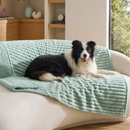 Bedsure ComfyFleece® Waterproof Dog Blankets for Large Dogs,50x60 Cream