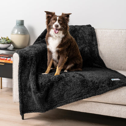 PetAmi Soft Plush Sherpa Dog Blanket for Pet Cat, Medium 29x40, Dusty Blue