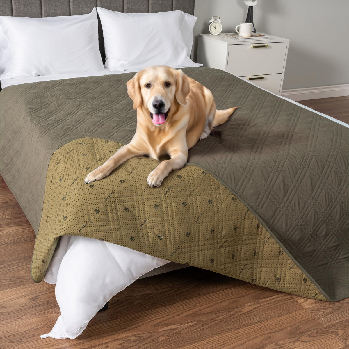 PetAmi Waterproof Couch Cover for Dog Non-Slip Bed Sofa Blanket, 52x82 Gray