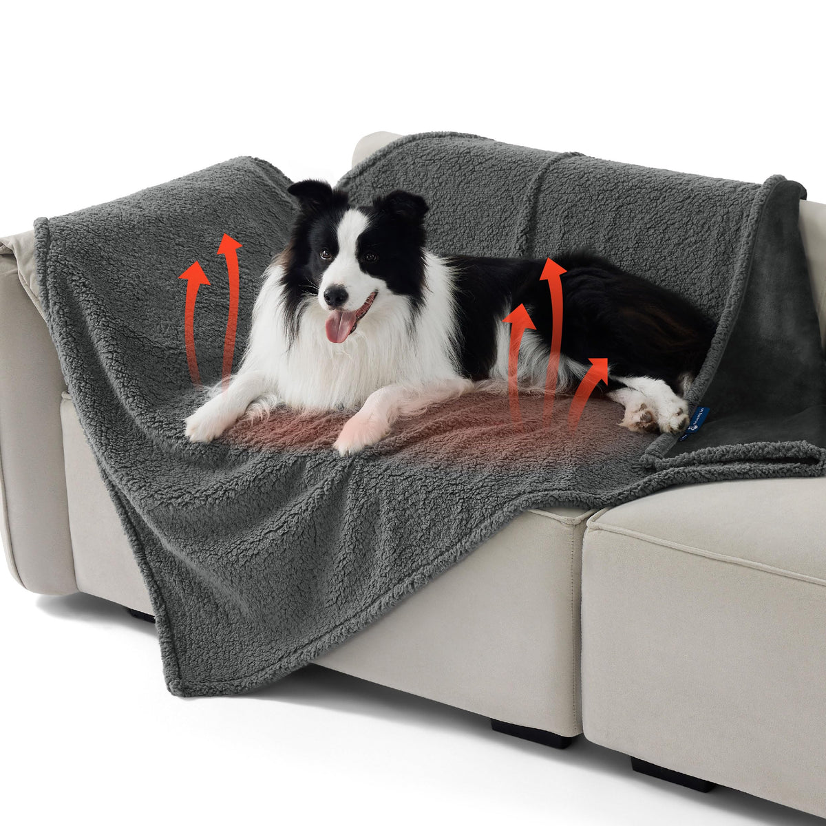 Bedsure Waterproof Dog Blankets for Large Dogs Sherpa Fleece Throw, 40X50