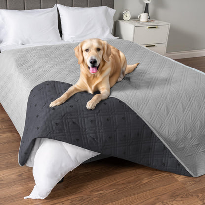 PetAmi Waterproof Couch Cover for Dog Non-Slip Bed Sofa Blanket, 52x82 Gray