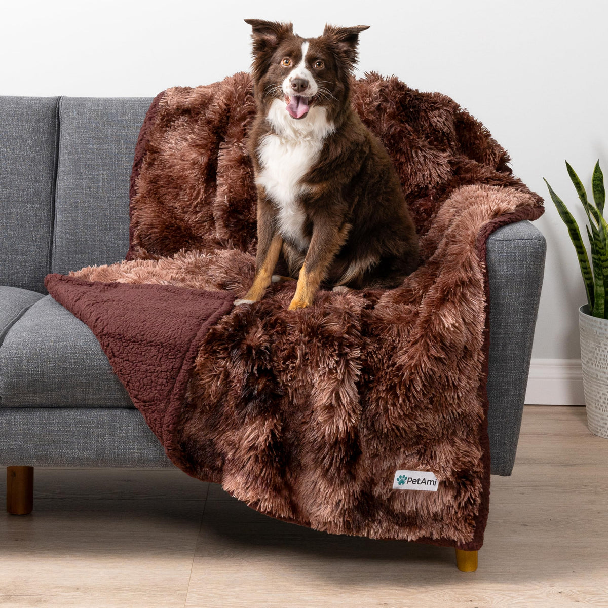 PetAmi Waterproof Dog Blanket for Couch Protector Pet Throw, 40x60 Taupe
