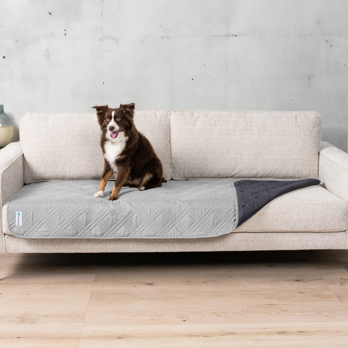 PetAmi Waterproof Couch Cover for Dog Non-Slip Bed Sofa Blanket, 52x82 Gray