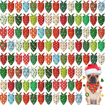 Chunful 120 Pcs Halloween Dog Bandanas Bulk for Charm Grooming Medium Pet