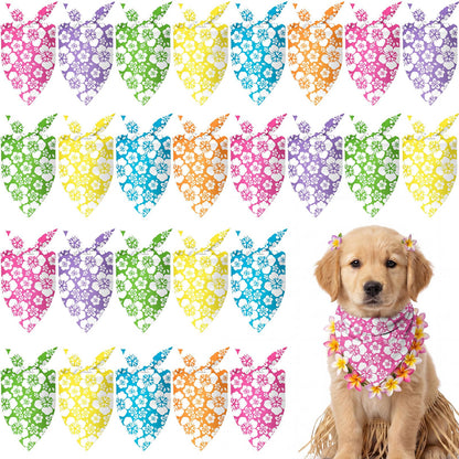Sanwuta 60 Pcs Paw Print Dog Bandanas Bulk, National Dog Day Party
